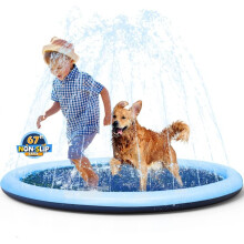 Antislip plonskussen voor kinderen en honden, dik sproeibad zomers waterspeelgoed voor buiten - leuke speelmat voor fontein in de tuin voor flicko