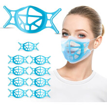 10 stuks van 3D respirator rack 3D silicagel respirator rack, waardoor respirator geschikt voor respirator plug-in respirator rack (blauw