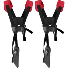 2 Pack Verstelbare Grasmaaier Schouderriemen met Duurzame Nylon Riem voor Tuinieren of Bosmaaier voor KM, STIHL FS Bosmaaier (Donkerrood)