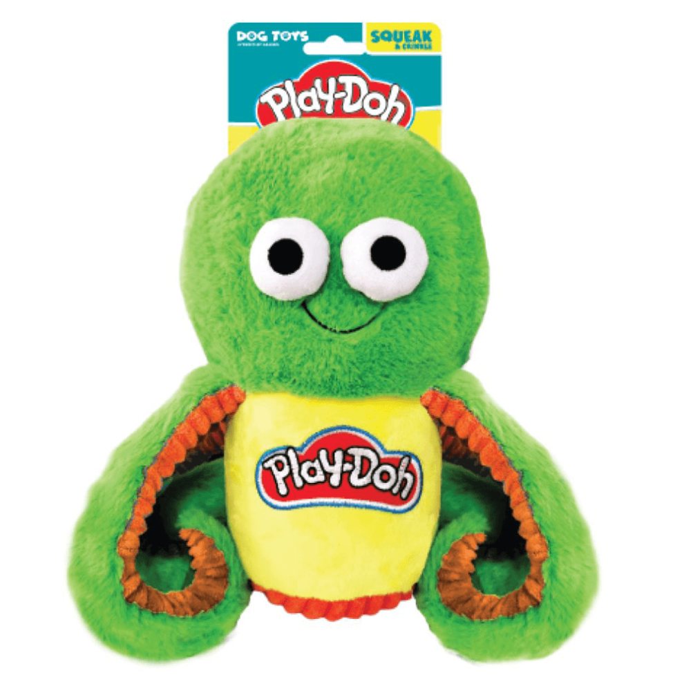 Hasbro Dog Toys Play-Doh Squeak & Crunch Octopus Green