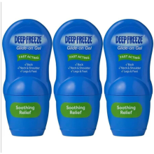 Deep Freeze 3 x 50g Muscle Message Gel Glide On Cool Lotion Pain Relief