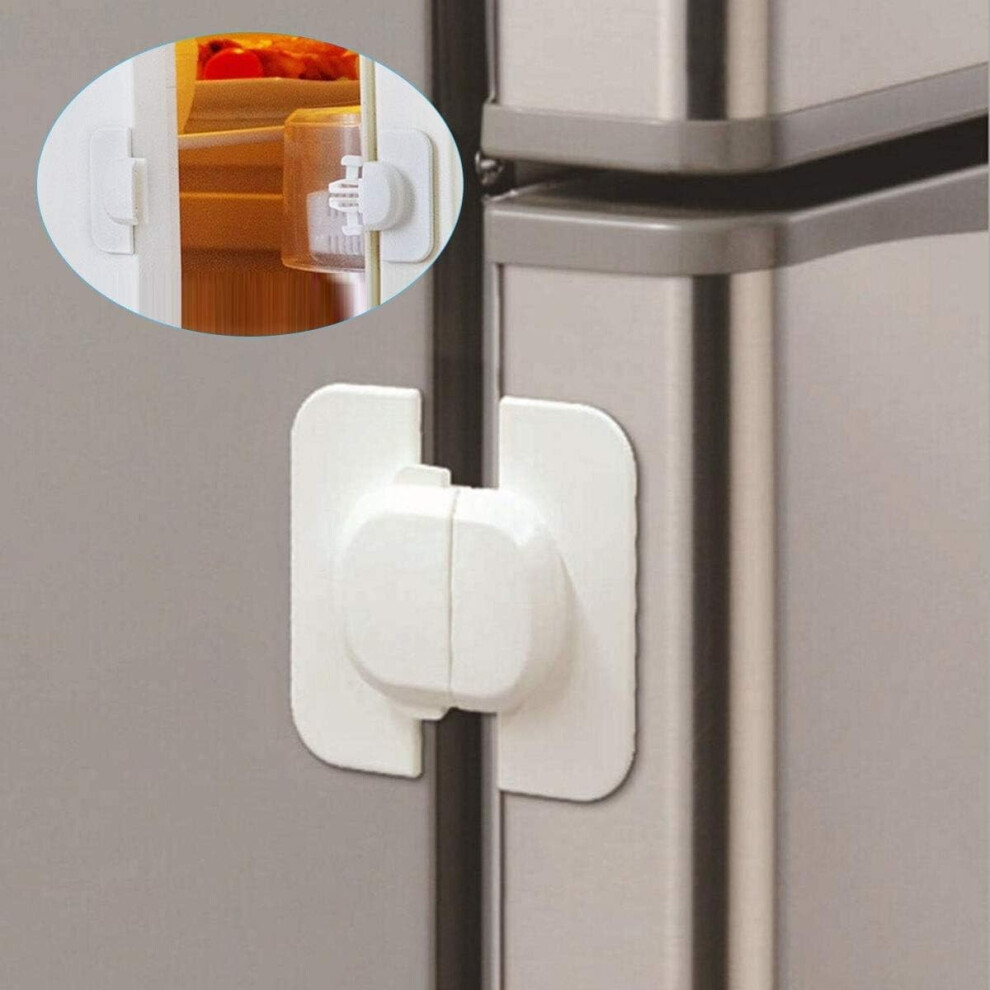 Fridge Safety Lock Child Safety Cabinet Locks Adhesive Baby Locks Freezer Lock Lock for Kitchen Cabinets, Drawers, Fridge