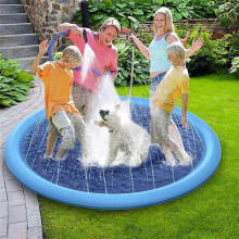 Antislip plonskussen voor kinderen en hond, dik sproeibad zomers waterspeelgoed voor buiten - leuke speelmat voor fontein in de tuin voor flicko