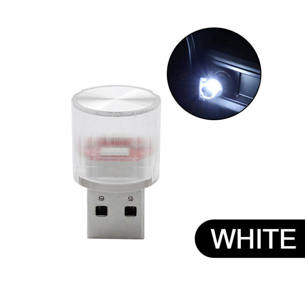 1X Mini Lamp Bulb Accessories Usb Led Car Interior Neon Atmosphere Ambient Lightwhite 7751377897573