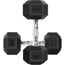(5kg Hex Dumbbells Set 2.5Kg, 5kg, 7.5kg, 10kg, 12.5kg, 15kg, 20Kg Sold In Pair Hexagonal Weights For Home Gym Fitness) Hex Dumbbells Set Cast Iron Weight for Women & Men