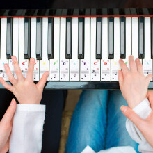 3 stuks gekleurde pianostickers Elektronische pianohandrol Piano fonetische sticker Stafnotatie Zelfstudie pianoklavierstickers