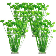 Aquarium Decoratie Planten, 4 stuks kunstmatige aquariumplanten 15,75 cm lang plastic waterplanten nep watergras voor aquarium aquarium D