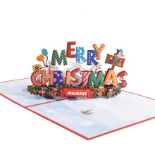 Kerst Pop Up Kaart - 3D Wenskaart, Verjaardagskaarten, Pop Up Kerstkaarten, Kinder Kerstkaart, 3D Kerstkaart, Vakantiekaarten, Winterkaarten,
