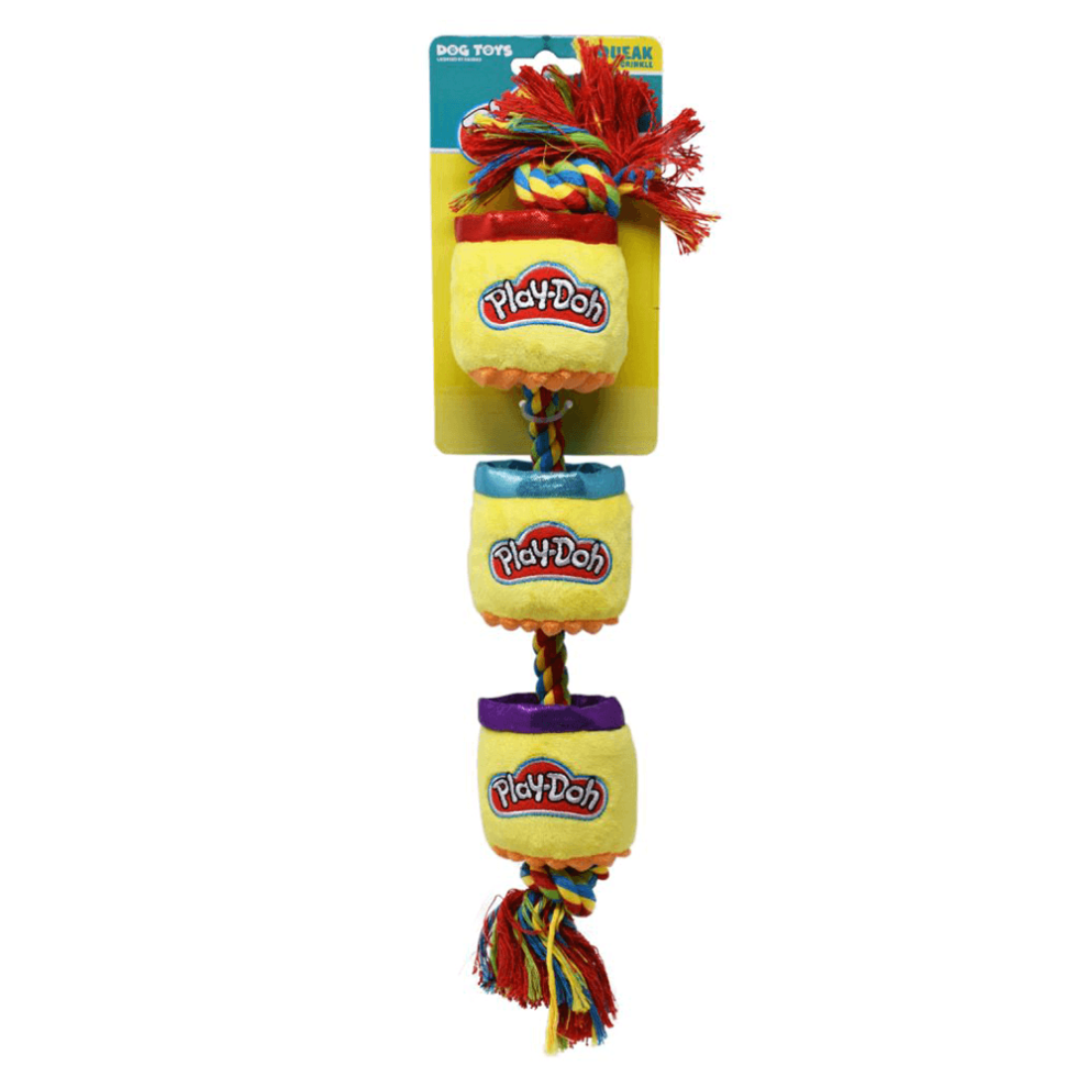 Hasbro Dog Toys Squeak & Crinkle Play-Doh Cans 18Inch