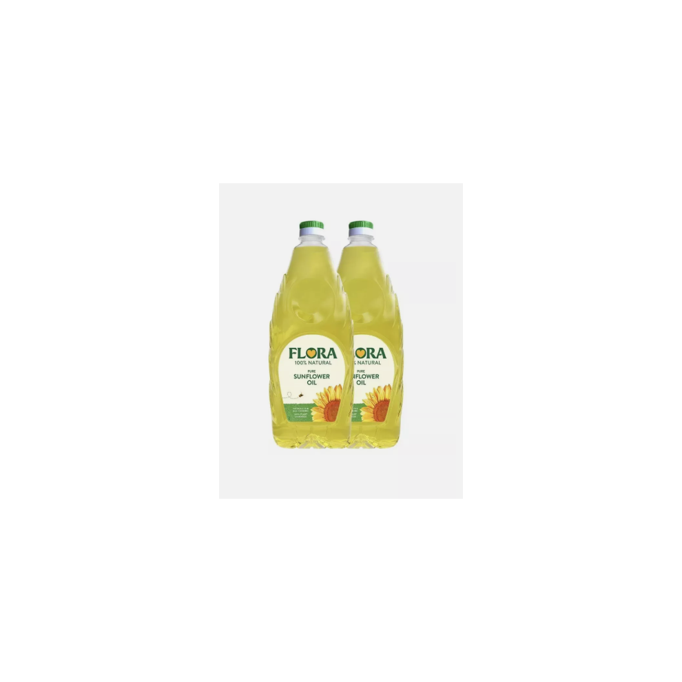Phoenix Flora Sunflower Oil, 2 X 2L - Cooking Oil For Delicious Dishes - Flavor