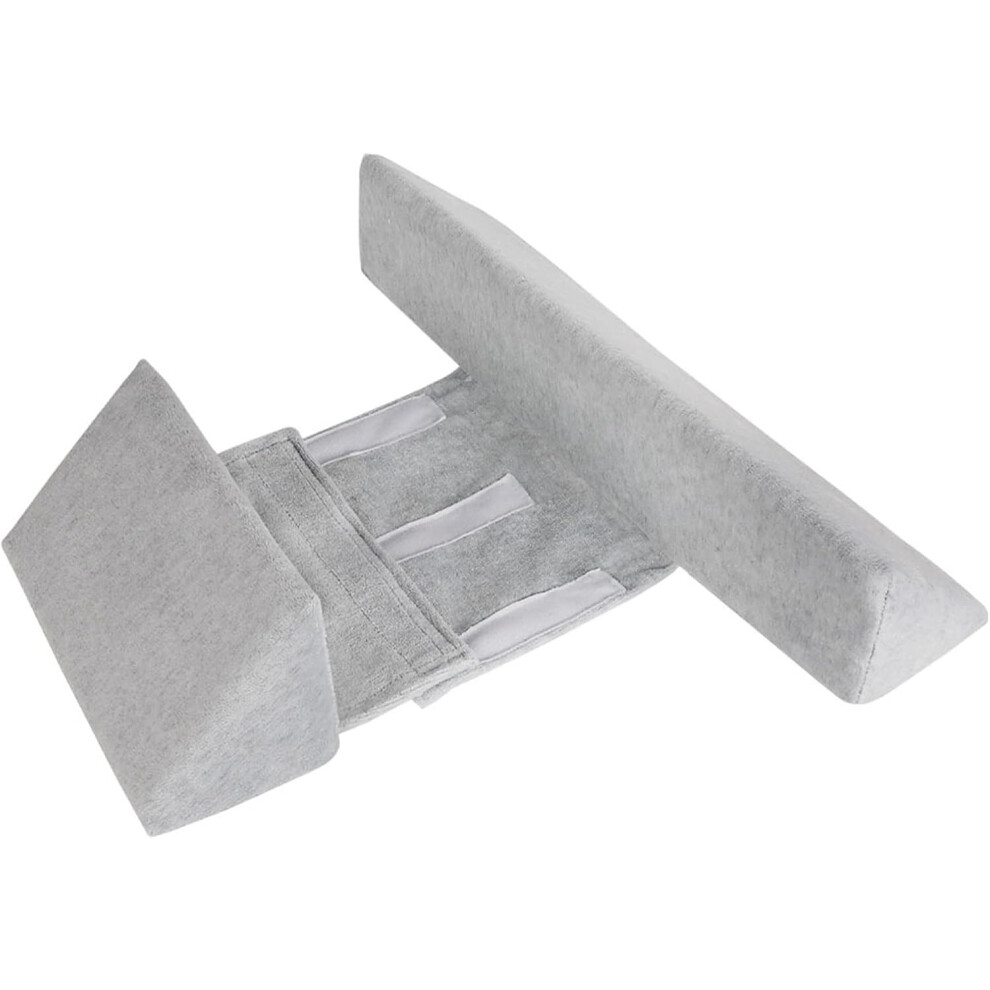 (Grey) Adjustable Baby Side Sleeper Wedge with Removable Cover at 45 Degrees Side Wedge Pillow for Newborns,Anti-Roll Sleep Positioner for Babies 6-12 Months