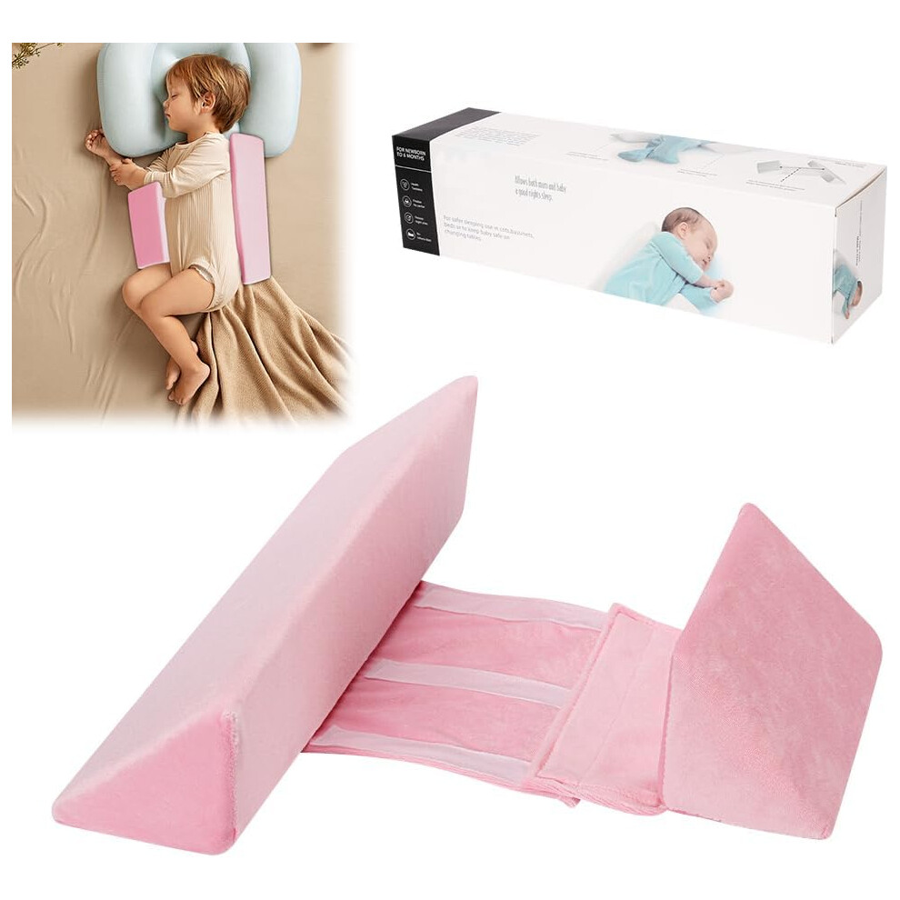 Baby Safe Sleeping Pillow, Baby Side Cushion Reducer Cot Wedge Baby for Babies Side Cushion Adjustable Removable Side Support Cushion for Months