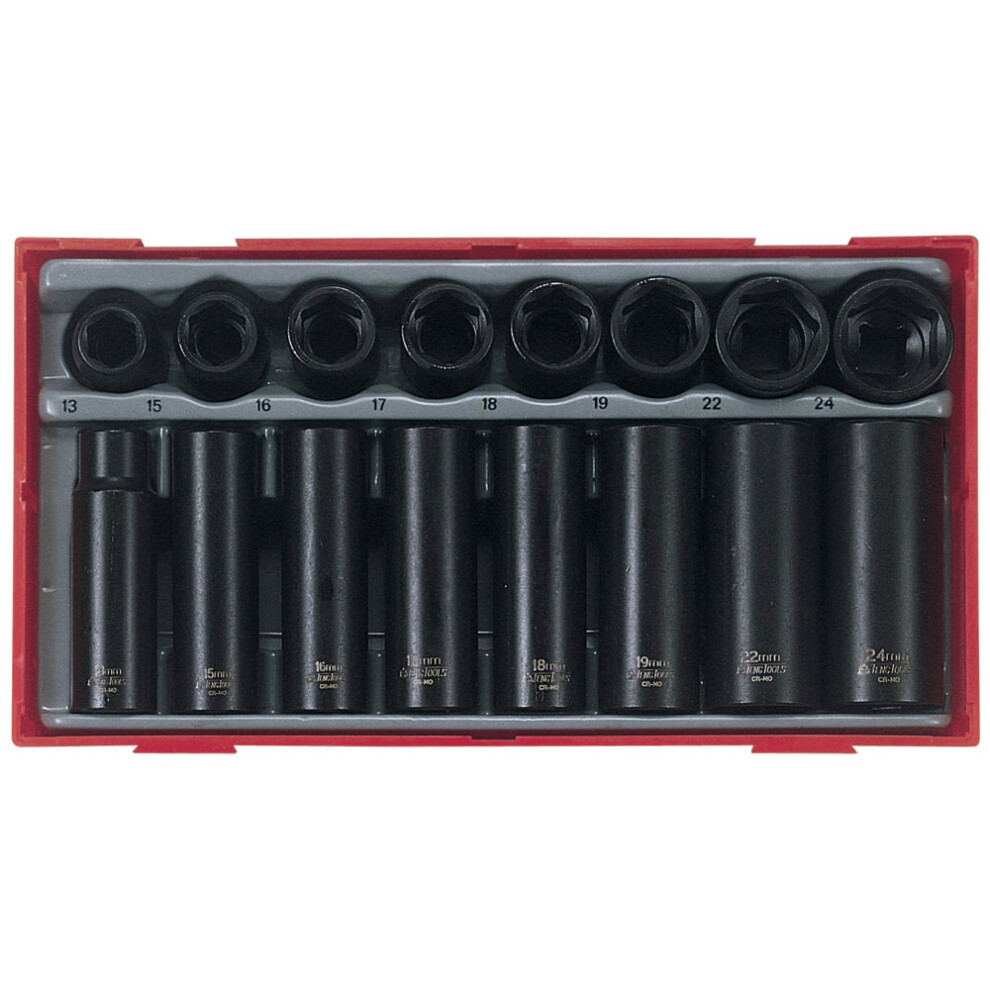 Teng Tt9116 Regular/Deep Impact Socket Set, 16 Piece- 1/2In Drive 5020385126893