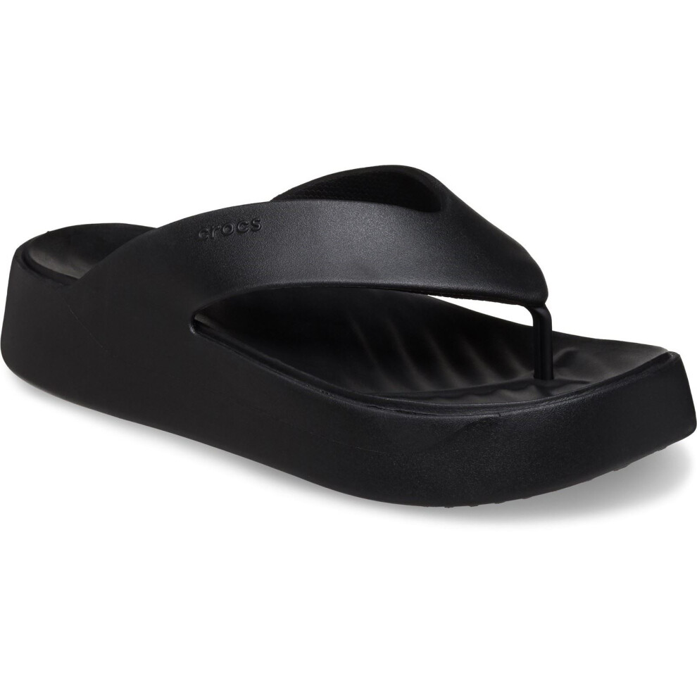 (Black, 8 (Adults')) Crocs Getaway Platform Thermoplastic Women's Black Sandals