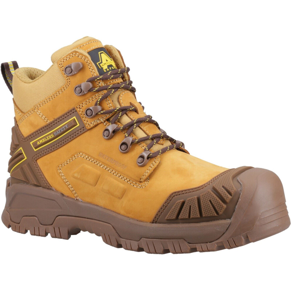 (Gold, 10 (Adults')) Amblers Safety Ignite Leather Honey Safety Boots 5038601083448