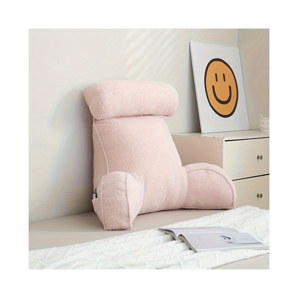 Yetp Star Pink (Waist Protector Teddy Velvet-Dream ) Versatile Thick Single Cushion With Adjustable Lumbar Support - Hand Washable