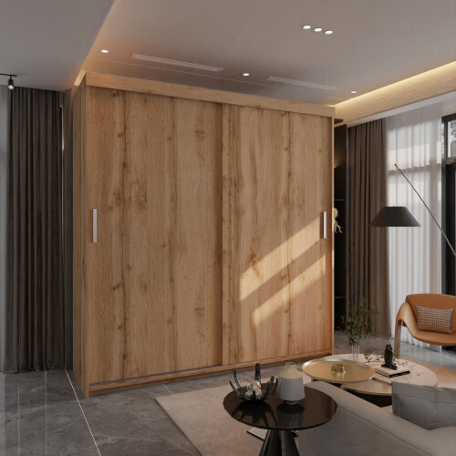 MN Furniture Napier Double Door Sliding Wardrobe 203cm 1