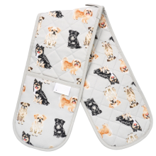 (Cute Dogs) Double Oven Gloves UK | Heat-Resistant Mitts & Heavy-Duty Pot Holders for Kitchen, Farmers, and Cooking