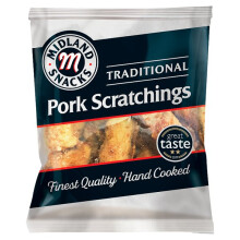 Midland Snacks Traditional Pork Scratchings 40g (Case of 12)