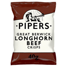 Pipers Great Berwick Longhorn Beef Crisps 40g (Case of 24)