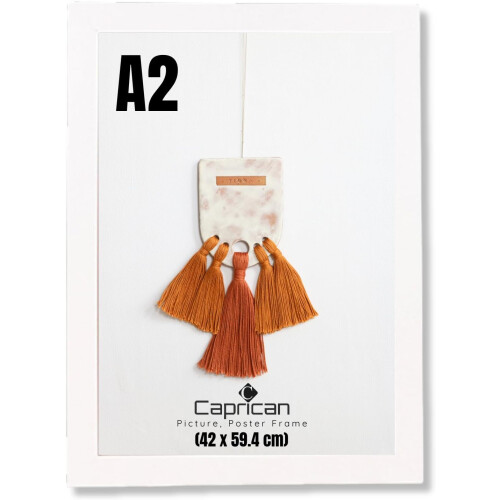 (White , A2 (42 x 59.4 cm)) Multi Size MDF Wood Wall-Mounted Photo Frames