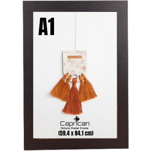 (Black , A1 (59.4 x 84.1 cm)) Multi Size MDF Wood Wall-Mounted Photo Frames
