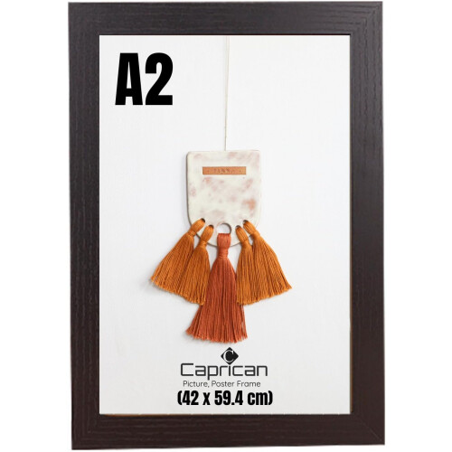 (Black , A2 (42 x 59.4 cm)) Multi Size MDF Wood Wall-Mounted Photo Frames