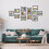 (Black , 50 x 70 cm) Multi Size MDF Wood Wall-Mounted Photo Frames 7