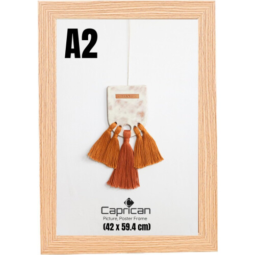 (Oak , A2 (42 x 59.4 cm)) Multi Size MDF Wood Wall-Mounted Photo Frames