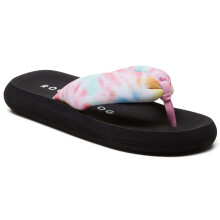 (Multicoloured, 3 (Adults')) Rocket Dog Sunset Puff Tucker Textile Women's Pastel/Multi Flip Flops