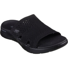 (Black, 7 (Adults')) Skechers GO WALK Flex Elation Polyester Women's Black Sandals