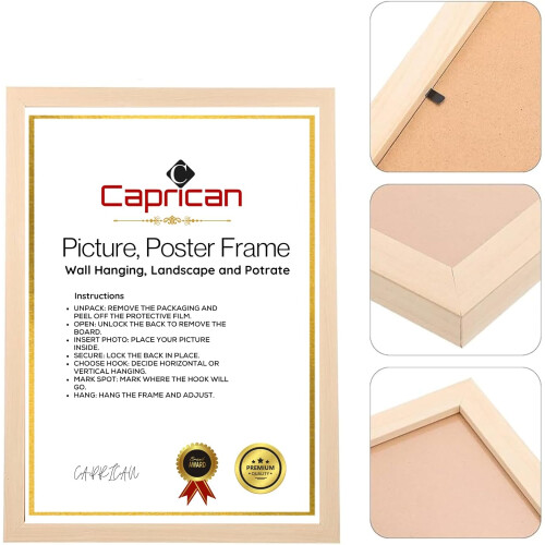 (Oak , A2 (42 x 59.4 cm)) Multi Size MDF Wood Wall-Mounted Photo Frames 2
