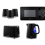 Tower Tower Sonar Black Kettle Toaster Canisters & Microwave Kitchen Set 1