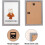 (Grey , A5 (14.8 x 21 cm)) Multi Size MDF Wood Wall-Mounted Photo Frames 3