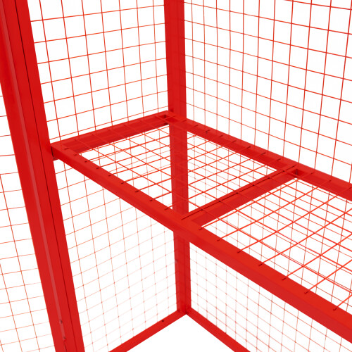 (181 x 116 x 57) Red Mesh Gas Bottle Cage 2