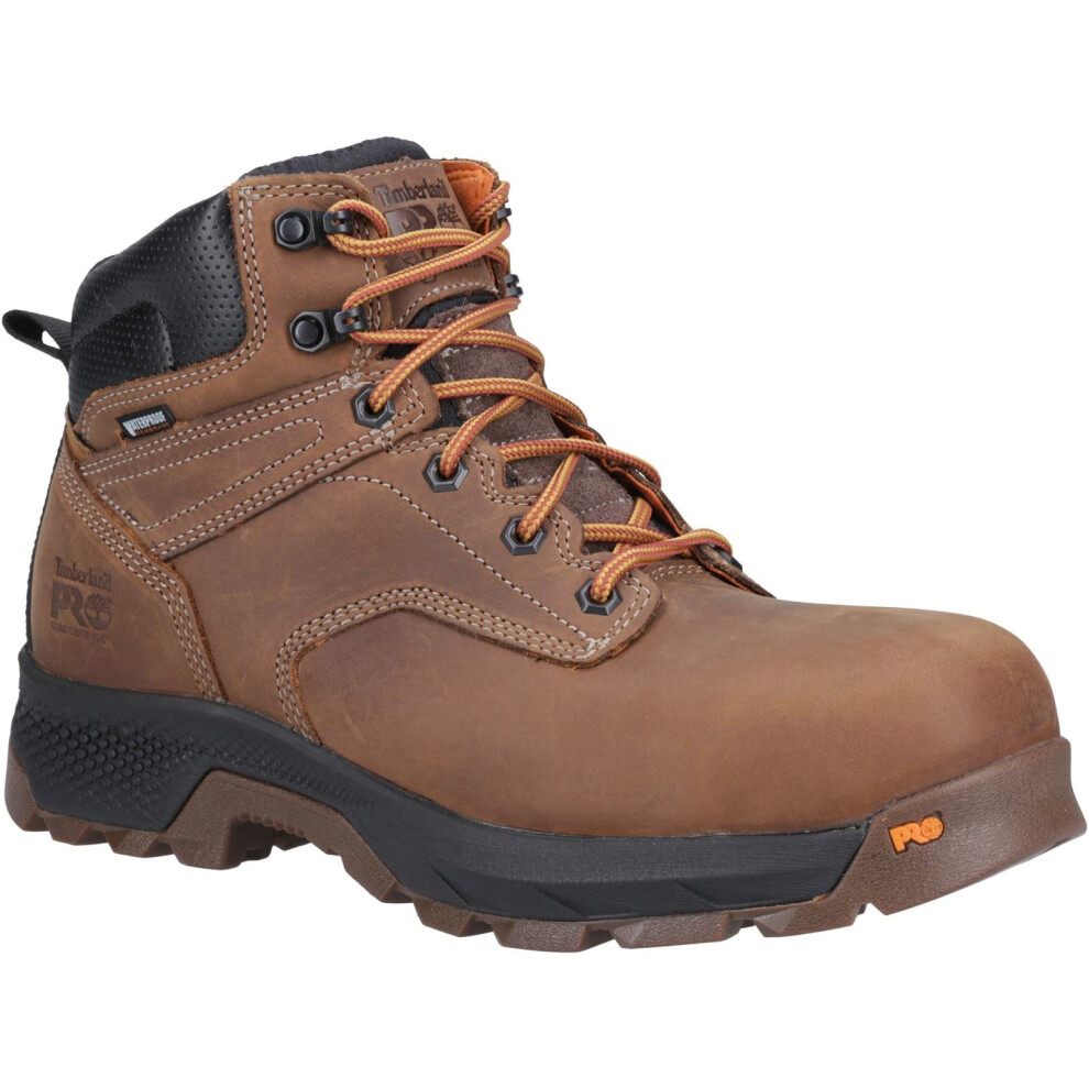 (Brown, 6.5 (Adults')) Timberland Pro Titan 6" Leather Brown Safety Boots