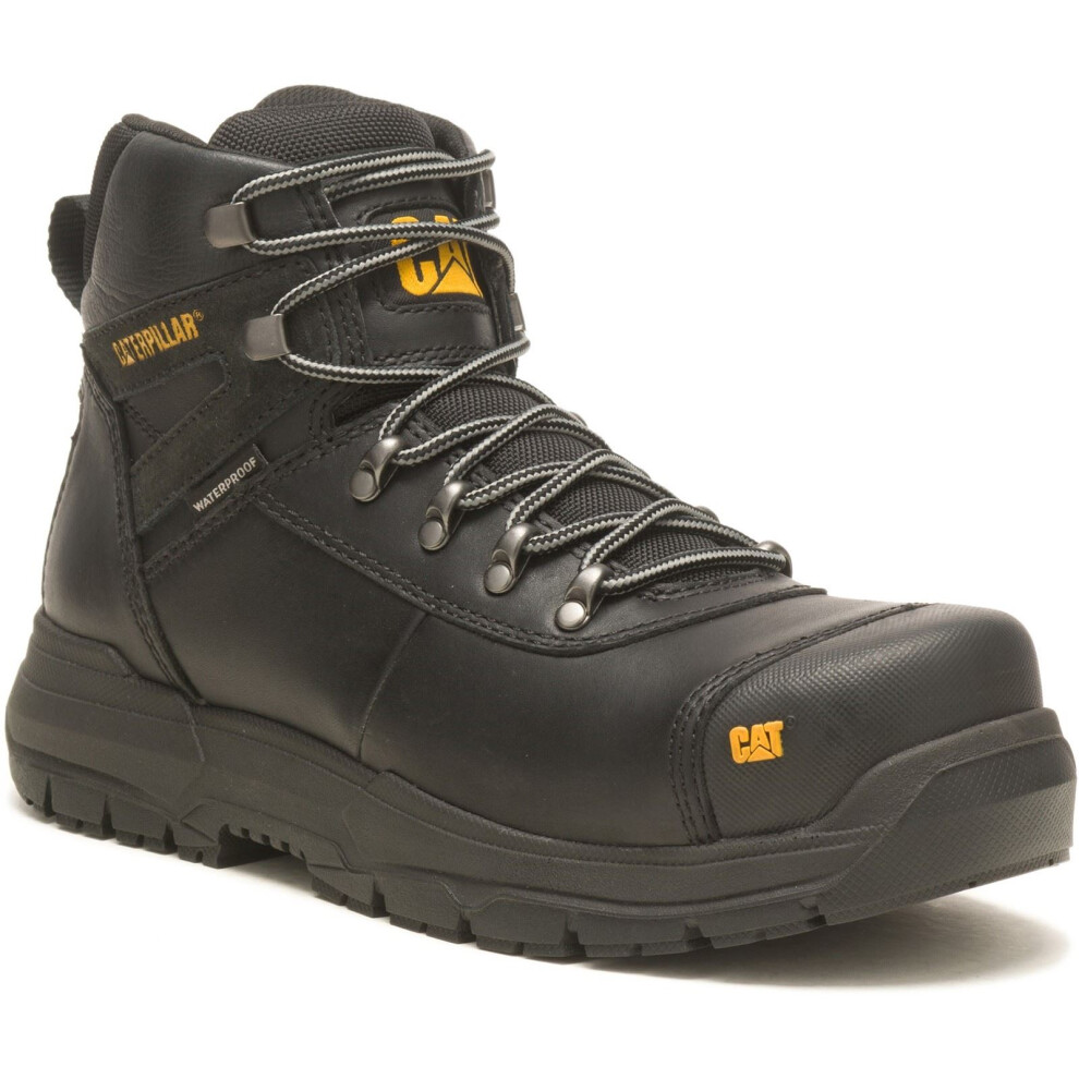 (Black, 6 (Adults')) Caterpillar Pneumatic 2.0 Leather Black Safety Boots