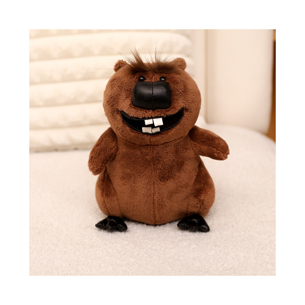 (28cm/11.02in) Beaver Toy Plush Stuffed Animal Doll Cartoon Groundhog Home Decor Gift Pp Cotton