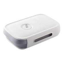 Contenitore per uova da frigorifero a cassetto, con promemoria data, vassoio per uova in plastica impilabile per utensili da cucina (bianco)