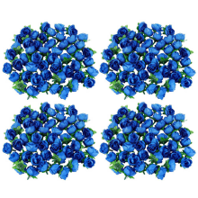200 rose artificiali, alte 3 cm, decorazione per matrimonio, blu navy