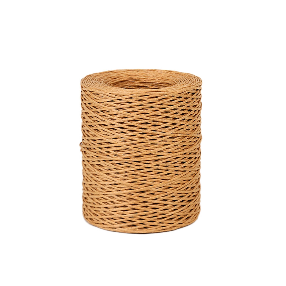 1,0 Mm Marrone Chiaro Floreale Legatura Filo Avvolto Spago Fatto A Mano Filo Di Ferro Carta Rattan Per (Lunghezza: 210 M)