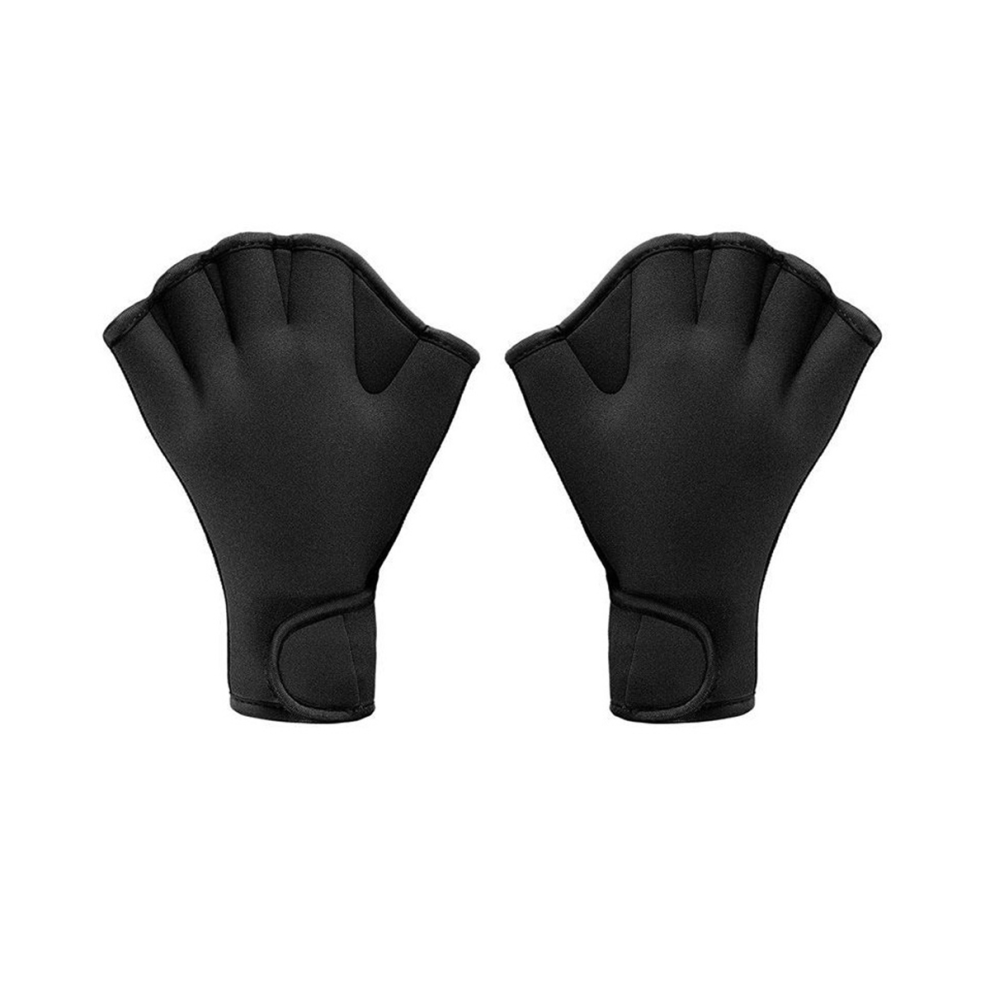 Allenamento Di Nuoto, Attrezzatura Subacquea, Guanti Anti-Semi-Dita Per Adulti E Bambini, Allenamento Di Nuoto, Nero + M