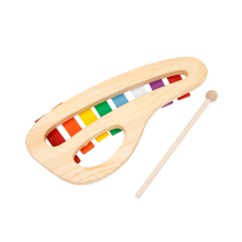 Pianoforte portatile a otto toni con percussione a mano e bacchetta per bambini, strumento a percussione xilofono per l'educazione precoce