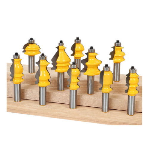 10 Bit Architectural Molding Router Bit Set-1/2 Inch - 16101 1