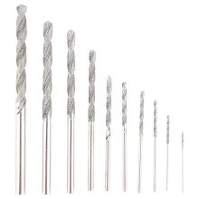 Set di 10 punte diamantate per trapano, punte diamantate con punta elicoidale, set di punte diamantate mini per trapano per piastrelle di vetro