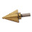 2X Step Drill Cone Drill Bits, High Speed Steel 10 Steps 1/4 to 1-3/8 Inch 3
