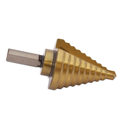 2X Step Drill Cone Drill Bits, High Speed Steel 10 Steps 1/4 to 1-3/8 Inch 1