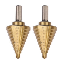 2X punte coniche per trapano a gradini, acciaio rapido 10 gradini da 1/4 a 1-3/8 pollici