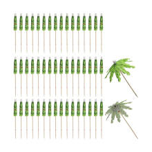50Pcs Umbrellas for Drinks, Coconut Palm Tree Umbrella Toothpicks, Tropical Umbrella for Cupcake