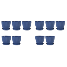 Plastic Planter Pots for Plants, 10 Pack 6 Inch Flower Pots with Drainage Holes and Saucers, for Indoor Outdoor D